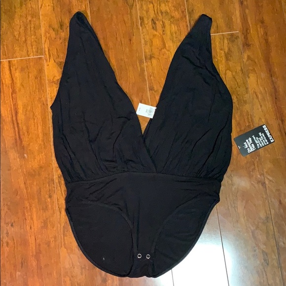 Express Tops - Express One Eleven super deep plunge bodysuit